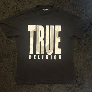 True Religion Black and White Logo Tee